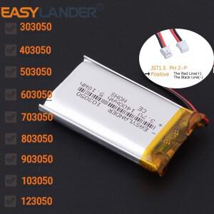 Lipo JST1.5mm 2핀 3.7V 503050 리튬 폴리머 배터리 1000mAh