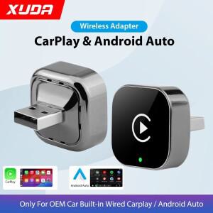 XUDA 2in1 무선 카플레이 동글 안드로이드 오토 어댑터 AI 스마트 박스 유선 지원 차량용 지능형 시스템