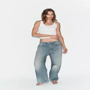 ZARA JEANS TRF 배기 벌룬 미드라이즈 - 하늘색 5762/040/403