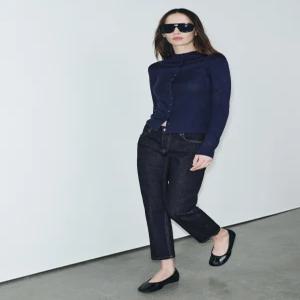 ZARA JEANS ZW COLLECTION CIGARRETE 미드라이즈 - 블루 4676/244/407