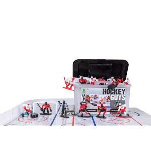카스키 NHL 하키 선수들 블랙호크스 대 레드 윙스 각 세트에 27개씩 포함되어 있으며 2개의 팀과 여행 보관 케이스 상상력 넘치는 플레이를 위한 향수를 불러일으키는 스포츠 액션 피규어 3세 이상