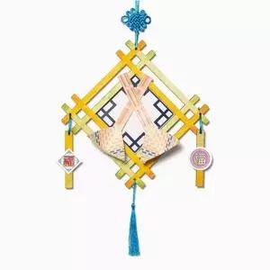 추석 전통 종이 복조리 벽걸이 만들기 (색 색동