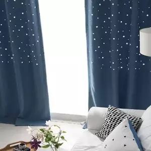 고품질 TBZ 별블루 아이방 키즈 암막커튼 140x230 국내생산커튼 무료...