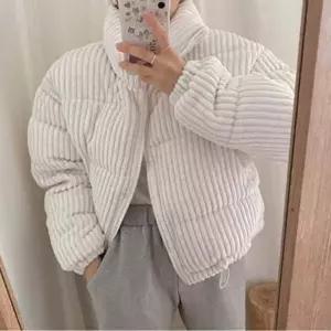 겨울 여성 숏 패딩 코듀로이 따뜻한 아우터 웰론 재킷-WD706F5