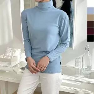 여성 피치기모 스판 목티 사이즈3 1P 봄가을 티셔츠-WD6C8DD
