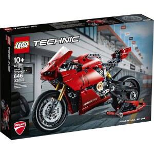 TECHNIC PANIGALE V4 오토바이 42107 조립 세트 기어박스 작동 서스펜션이 있는 수집용 슈퍼바이크 디스플레이 모델 키트 성인 애호가를 위한 즐거움
