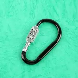 카라비너 D형 스틸 Number Lock 11cm 고리 걸이 산악-WD6C666