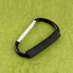 카라비너 D형 스틸 특대형 손잡이 16cm Black 고리-WD6C66B