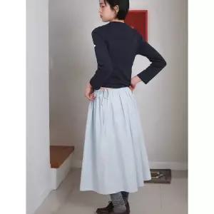 Cotton Bell String Banding Skirt - Sky Blue 1292846