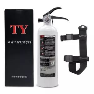 케이파이어 한국소방 차량용 ABC 분말 소화기 화이트 + 스트랩 세트