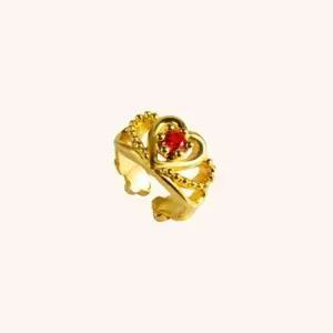 돌반지 백일반지 돌선물 3.75g(1돈 한돈) 금 조카 루비왕관 24k 순금 비벨