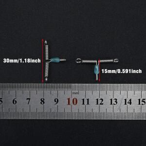 20개입 트위스트 크로스 라인 스테인리스 스틸 낚싯줄 스페이스 바이퍼케이션 낚시 밸런스 리그 훅 와이어