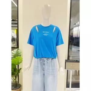 잔여소량 [ 씨씨콜렉트 ] 트임 포인트 레터링 티셔츠 C242PSM060
