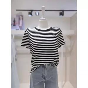 잔여소량 더 아이잗 [26 S/S] 쿨링 실키 스트라이프 반팔 티셔츠 711 S4M0TS 711