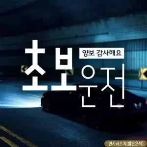 초보운전 양보감사요 스티커 차량용스티커 감사합니다 반사