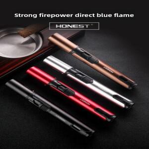 4PC/1PC 정직한 금속 방풍 토치 가스 라이터 주방 바베큐 양초 캠핑용 리필 가능 펜형 제트 화염 점화기 남