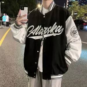 자켓 레터링 야구점퍼 편안 바시티 스타일리쉬 패션남자가을아우터 남성캐주얼 아노락바람막이 후드청 데님
