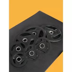 베스코 바벨 원판 헬스 홈트 웨이트 3홀 블랙 중량 115kg SET MNS