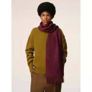 AMI PARIS (Unisex) Embossed Adc Scarf - Cherry 1029220
