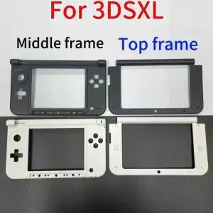 3dsxl 케이스 쉘 프레임 용 3DS XL 흰색 또는 검정색 하우징 중간 상단 플라스틱 교체