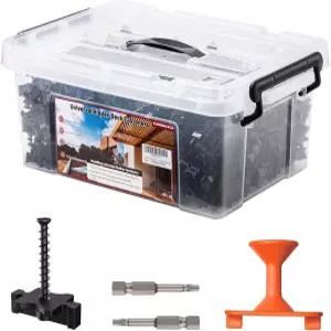 복합 데크 보드용 1250 PCS 히든 패스너 금속 나사가 있는 클립 및 플라스틱 범용 나일론