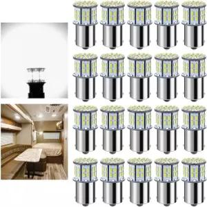 Antline 1156 1141 1003 7506 BA15S LED 전구 제논 화이트 20팩 12볼트 RV 캠핑카 트레일러 보트 트렁크