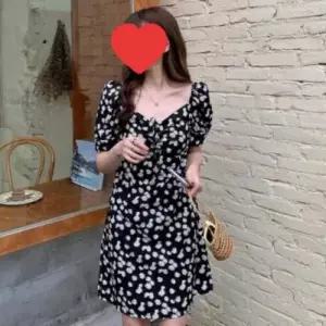 [텐바이텐][홍은]여성 오프숄더 반팔 미니 원피스 큐티 페미닌무드 여름 패션