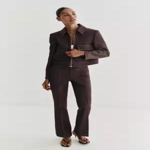ZARA 플랩 포켓 숏 재킷 - 브라운 2476/500/700
