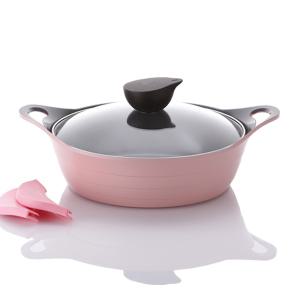 일라 IH 인덕션냄비 전골냄비 24cm 핑크