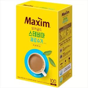 맥심 모카골드 스테비아 제로슈거 커피믹스 100T//2개구매시 1000원DCX넉넉한 유통기한