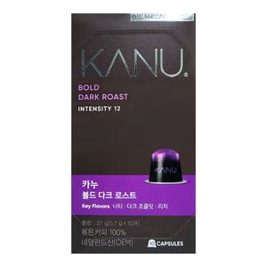 카누 네스프레소 호환 커피 캡슐 볼드 다크 로스트 5.7g 10개입