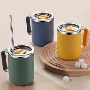 예쁜 머그컵 머그잔 양치컵 손잡이 스테인레스 이중머그 400ml