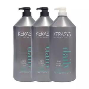 케라시스 두피 쿨링 샴푸 1500ml x2 + 컨디셔너 1500ml (대용량)