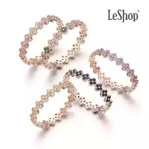 [르샵주얼리] 14K 쁘띠 클로버 레이어드 반지(GoldPlated)_LJ0668BRR