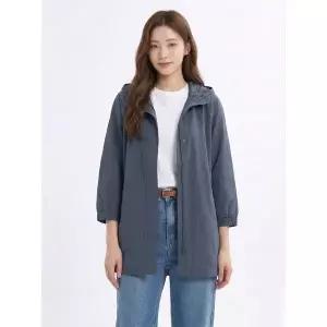 [하프클럽/샤트렌]블루 여성 후드 스트링 면자켓 점퍼 HCCMJP209