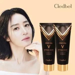 [Cledbel](1+1)끌레드벨 원킬 브이 리프팅 마스크 70ml 블랙 /랩핑 래핑마스크