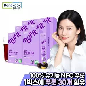 동국제약 마이핏 유기농 NFC 푸룬 100 6박스 푸른 푸룬 소비톨 식이섬유 주스 주스 착즙 액상 스틱