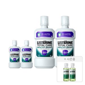 리스테린 헬씨 브라이트 750ml, 2개+250ml, 2개+증정(그린티 마일드 100ml, 2개)