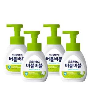 크리넥스 버블버블 핸드워시 힐링그린 250ml 4개