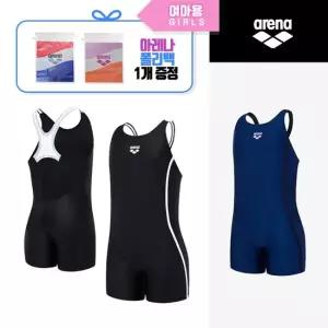 아레나 여아동 3부 반신 수영복 G1GL07) 주니어 수트