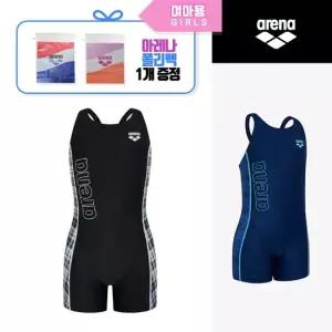 아레나 여아동 3부 반신 수영복 G1GB32) 주니어 수트 생존수영