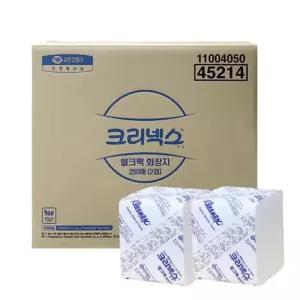 45214 크리넥스 벌크팩 화장지 250매X60밴드(2겹) 유한킴벌리 뽀삐 티슈
