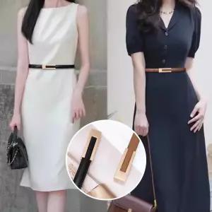 여자 가죽 허리띠 여성 허리 벨트 정장 원피스 캐주얼 데일리 청바지 얇은 슬림