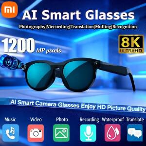샤오미 AI 스마트 카메라 안경 번역기 8K HD 카메라 안경 다기능 블루투스 5.3 통화 음성 비서 음악 신제품