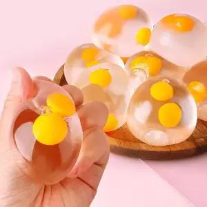 쌍계란 스퀴시 말랑이 쌍란 달걀 스트레스볼 쓸데없는 킹받는 선물