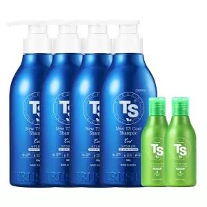 뉴TS 쿨샴푸 500g 4개 + 프리미엄 TS 샴푸 100g 2개
