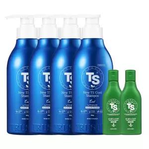 뉴TS 쿨샴푸 500g 4개 + TS 골드플러스 샴푸 100g 2개