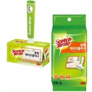 중형 테이프 클리너 리필/돌돌이/크리너/밀대/핸들/롤테이프/털제거기/옷먼지/롤러/테이프롤/먼지/바닥