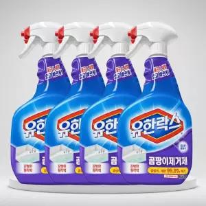 유한락스 곰팡이용 스프레이 거품 뿌리는 락스 785mlx4개/욕실/세제/청소/화장실/변기/제거/뿌리는/변기