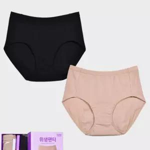 (트라이) 샘 걱정없이 편안하고 산뜻한 면스판 위생 맥시 팬티 3매입여성삼